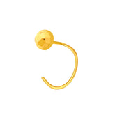 22K Yellow Gold Medium Geometric Nose Pin with Wire with gold weight of 0.27g